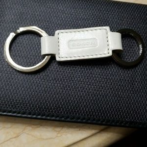 Coach white key chain